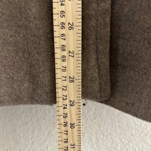 Calvin Klein Silk Wool Blend Brown Peacoat Jacket Women L Outerwear Winter Fall - Picture 4 of 15